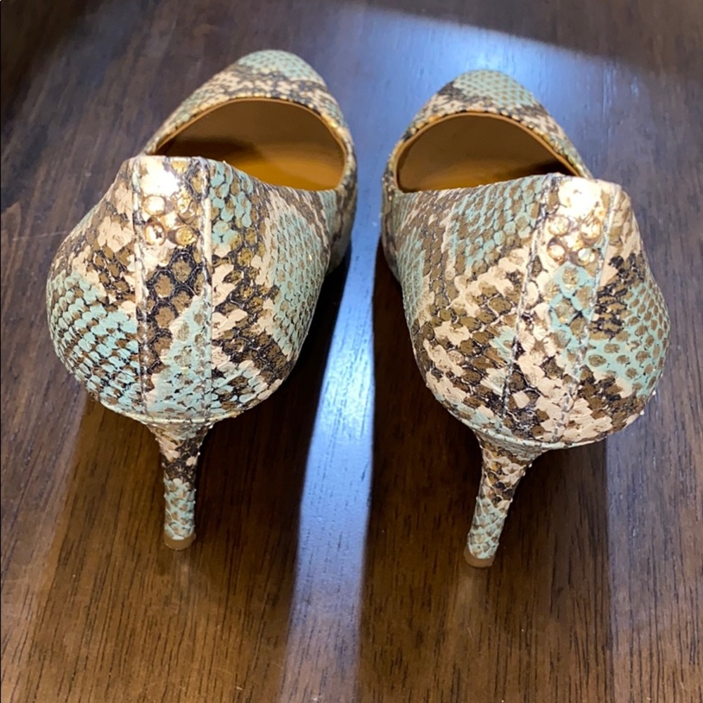 Coach Metallic snakeskin print heels - Picture 4 of 11
